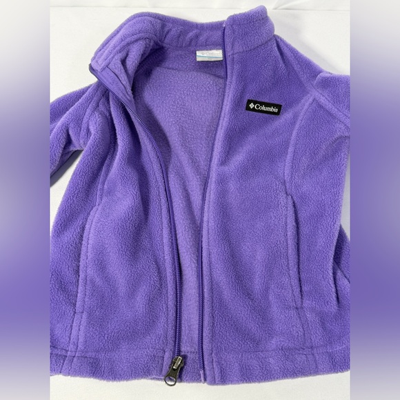 Columbia Toddler Girls Purple Fleece Jacket Size 4T Benton Springs Full Zip Coat - Picture 12 of 15